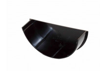 Half Round Internal Stop End Black- RWHRSEIB