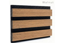 Single Faced Acoustic Wall Panels Walnut