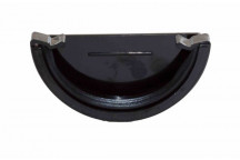 Half Round External Stop End Black- RWHRSEEB