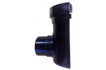 Half Round Stop End Outlet Black- RWHRSEOB