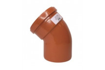30Â° SS Bend UG 110mm Terracotta- SPUT0038