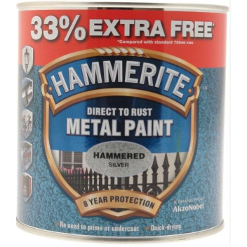 Hammerite Hammered Silver 1L