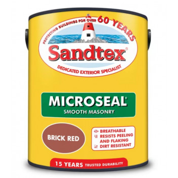 Sandtex Microseal Smooth Masonry Paint Brick Red 5L