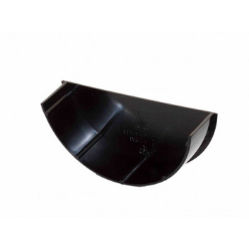 Half Round Internal Stop End Black- RWHRSEIB