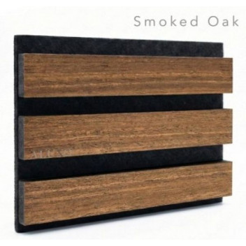 Single Faced Acoustic Wall Panels Smoked Oak