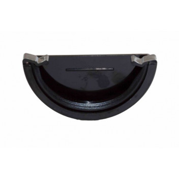 Half Round External Stop End Black- RWHRSEEB