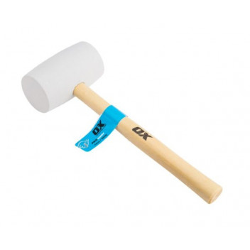 OX Pro White Rubber Mallet - 24oz / 680g