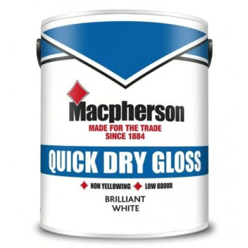 Macpherson Gloss Quick Dry Paint Brilliant White - 2.5L